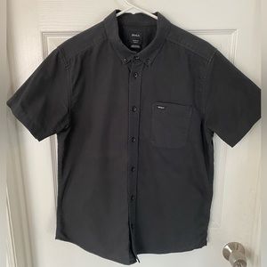 RVCA Mens shirtsleeve button down - black